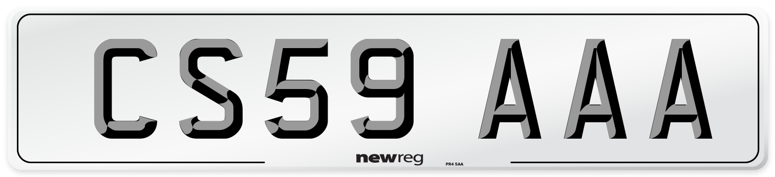 CS59 AAA Number Plate from New Reg